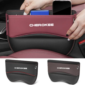 Для Jeep Grand Cherokee Ящик для хранения автокресел Органайзер для зазора между автокреслами Боковая сумка для сиденья Зарезервированное отверстие для зарядного кабеля Автомобильные Аксессуары  5