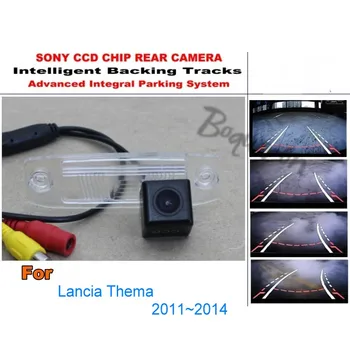 Для Lancia Thema 2011 ~ 2014 Интеллектуальные Динамические Треки Заднего Вида HD CCD Обратная Резервная Траекторная Камера Ночного Видения  4