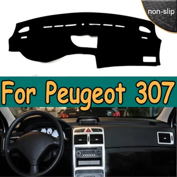 Для Peugeot 307 2004-2013, чехлы для приборной панели автомобиля с правосторонним и левосторонним управлением, коврик, тент, подушка, ковры, аксессуары  4