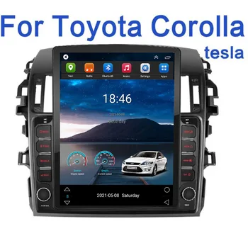 Для Tesla Style 2Din Android 12 Автомагнитола для Toyota Corolla 10 E140 E150 2006-2013 Мультимедийный Видеоплеер GPS Стерео Carplay  5