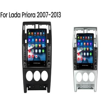 Для Tesla Style 2Din Android12 Автомагнитола Для Lada Priora 2007-2012 2013 Веста Тесла Мультимедийный Видеоплеер GPS Стерео Carplay  5