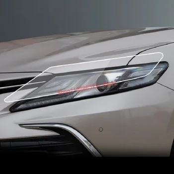 Для Toyota Camry 2018-2023 Защитная пленка PPF для экстерьера автомобиля, защита фар от царапин, прозрачная пленка из ТПУ, черный дымчатый ремонт  5