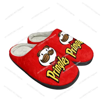 Домашние хлопчатобумажные тапочки Pringles, мужские, женские, молодежные, для мальчиков и девочек, Домашние тапочки с подогревом, Индивидуальная обувь, Плюшевая обувь для спальни, сохраняющая тепло.  5