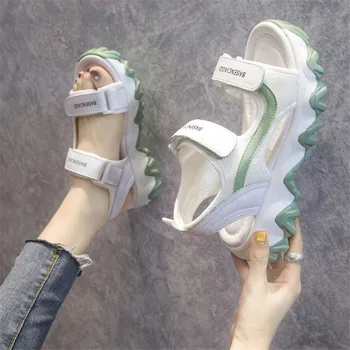 Женская обувь 2023, удобные женские сандалии на платформе с толстой подошвой, летняя женская обувь, женские повседневные модные сандалии De Mujer  5