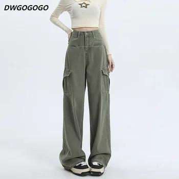 Женские мешковатые брюки-карго в стиле харадзюку, уличная одежда в стиле хип-хоп, повседневные широкие брюки оверсайз, свободные брюки Y2k  5
