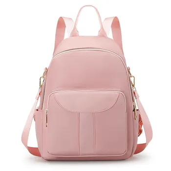 Женский рюкзак на плечах, повседневный рюкзак для компьютера, для путешествий и отдыха, однотонные многофункциональные школьные сумки для девочек-подростков  5