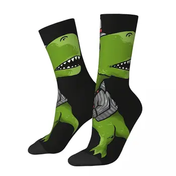 Забавный сумасшедший носок для мужчин Tea Rex, пьющий чай, хип-хоп Harajuku, Динозавр Dinosauria Animal, Носок для мальчиков с рисунком счастливого качества  10