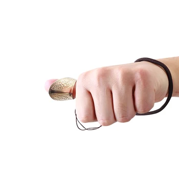 Защитное кольцо для большого пальца для стрельбы из лука, 20-23 мм, Серебристо-медный комплект, легкое защитное кольцо для большого пальца, пряжка для защиты пальцев  5