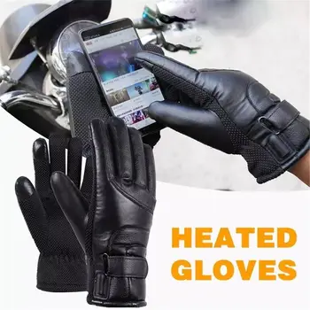 Зимние водонепроницаемые перчатки с USB-аккумулятором, электрические перчатки с подогревом для рук, велосипедные перчатки  5