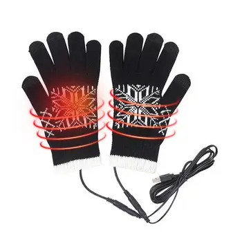 Зимние перчатки с подогревом, перезаряжаемые велосипедные перчатки с сенсорным экраном для холодной погоды, предметы первой необходимости для зимних тренировок, прогулок  5
