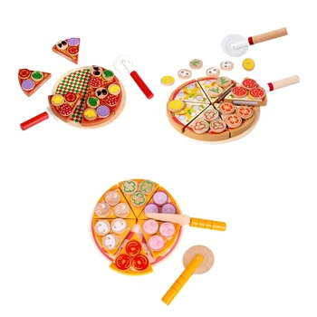 Игрушка для резки пиццы, кухонная игрушка, игрушка для пиццы, Набор для игры в пиццу, Притворная игра, набор для пиццы  0