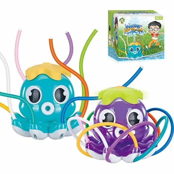 Игрушки для разбрызгивания воды с осьминогом на открытом воздухе, модель спринклерного осьминога, детские игрушки  10