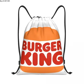 Изготовленная на заказ сумка для бургеров на шнурке Для мужчин и женщин, легкий рюкзак для хранения в спортивном зале с логотипом  5
