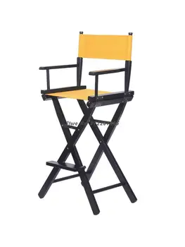 Индивидуальное Наружное Кресло директора из массива дерева, складной стул, кресло для домашнего компьютера, Портативная Барная стойка, Кресло для макияжа с высокими ножками  5