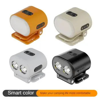 Индукционный фонарь для ночной рыбалки, фара, USB-зажим для зарядки, светодиодная кепка, водонепроницаемая шляпа, уличная переносная лампа  10