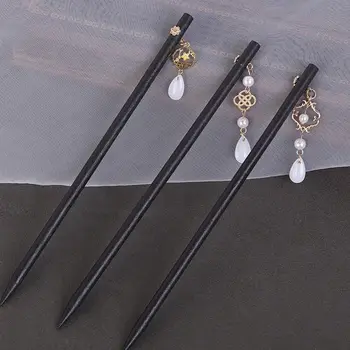 Инструменты для создания причесок корейский зажим с кисточкой китайская вилка для волос женские заколки Hanfu деревянные волосы  10