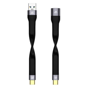 Кабель USB от мужчины/ женщины до типа C Короткий гибкий провод зарядного устройства для мобильного телефона Android  4