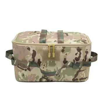 Камуфляжная походная портативная складная сумка для хранения инструментов для пикника большой емкости  5