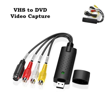 Карта видеозахвата USB 2.0, конвертер видео и аудио для телевизора, DVD, VHS, адаптер для захвата звука, карта для телевизора, видеорегистратор  5