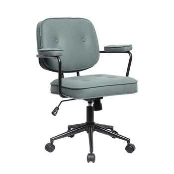 Качественное, светлое, Роскошное Компьютерное кресло с Удобным офисным кресельным подъемником, Кресло для домашнего кабинета и отдыха, мебель с поворотной спинкой в стиле ретро  2