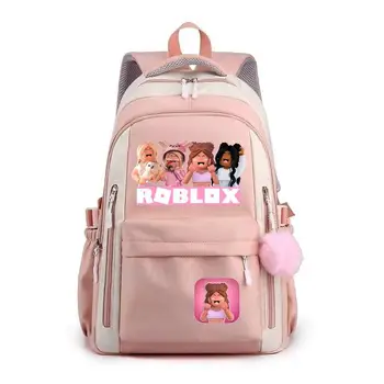 Качественный рюкзак ROBLOX, рюкзак большой емкости, молодежный модный тренд, однотонная сумка через плечо, студенческий рюкзак  5