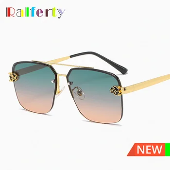 Квадратные солнцезащитные очки Ralferty для мужчин и женщин, винтажные дизайнерские линзы градиентного цвета UV400, женские солнцезащитные очки в стиле ретро на открытом воздухе, Пляжные солнцезащитные очки с абажуром  5