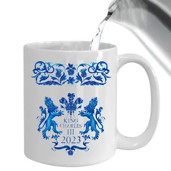 Керамическая Коронационная чашка короля Карла III, украшения для коронационной вечеринки, Кофейная кружка 2023, Коронационная кружка британского короля, подарки и сувениры  5