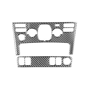 Кнопка кондиционирования воздуха в автомобиле, накладка на панель переменного тока, декоративная наклейка из углеродного волокна для Volvo XC90 2003-2014 Аксессуары, A  5