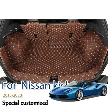 Кожаный Коврик в багажник автомобиля для Nissan Kicks 2015 2016 2017 2018 2019 2020 Защитные Аксессуары  5