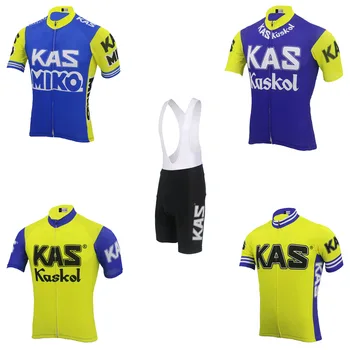 Комплект Майки для велоспорта KAS Team, Летняя Одежда для велоспорта, мужская рубашка для шоссейных велосипедов, костюм, велосипедные Нагрудники, шорты, спортивная одежда для MTB, Майо Ciclismo  5