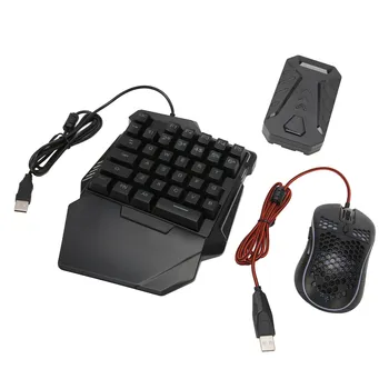 Комплект преобразователей клавиатуры и мыши проводная игровая клавиатура RGB Half с адаптером преобразователя проводной мыши  5