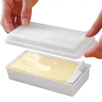 Коробка для масла с герметичной крышкой, французское блюдо для хранения масла с слайсером, многофункциональный контейнер для хранения сливочного масла и сыра на кухне  5