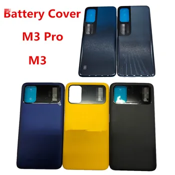 Корпус M3 для Xiaomi POCO M3 Pro 5G Пластиковая крышка батарейного отсека, ремонт, замена задней крышки телефона на задней двери + клей с логотипом  5