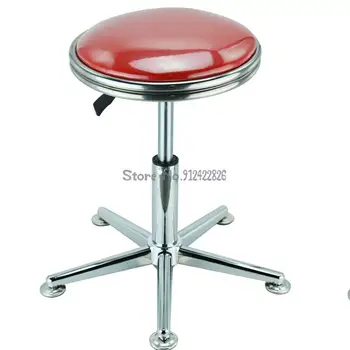 Косметический стул, стул для парикмахерской, современный простой барный стул, вращающийся подъемный гвоздь, круглый табурет, шкив, высокая ножка, большой рабочий стул  3