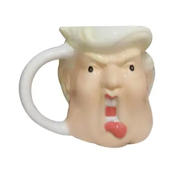 Кофейная кружка Трампа 350 мл, керамические кофейные чашки с горячим какао, Подарочная чашка Президента Соединенных Штатов для сторонника Трампа, сделанная своими руками  5