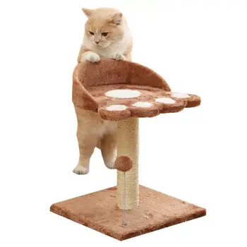 Кошачья квартира, Кошачья лапа, высокое кошачье дерево с гамаком, устройство против опрокидывания с мячом Для кошек, игровая мебель для кошек, Центр активного отдыха Для  5