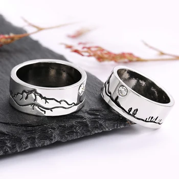 Креативная минималистичная линия, рисунок, кольцо с восходом солнца для мужчин и женщин, простое кольцо на палец из сплава, мужские и женские украшения для вечеринок  10