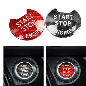 Крышка кнопки запуска и остановки двигателя из углеродного волокна красного цвета для Nissan Infiniti Q50 Q60  5