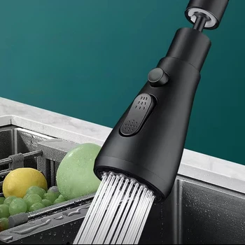 Кухонный кран для мытья посуды с защитой от брызг, вращающиеся на 360 ° пузырьки, удлиняющий удлинитель, домашняя кухня и душ в ванной  5