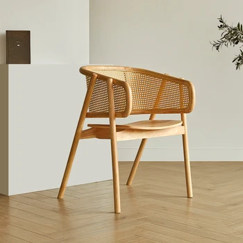 Кухонный столик Дизайнерские обеденные стулья из скандинавского ротанга, роскошные игровые обеденные стулья для спальни, мебель для дома Sillas Cocina YQ50DC  5