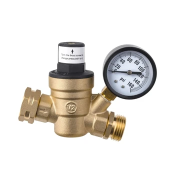 Латунный регулятор давления воды Свободно Регулируемые клапаны редуктора давления воды для экранированного фильтра прицепа RVs  5