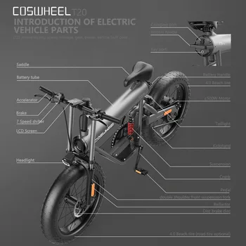 Литий-ионный аккумулятор 500W48V страсть к бездорожью электрический велосипед помощь скутер пляж горный велосипед мотоцикл  5