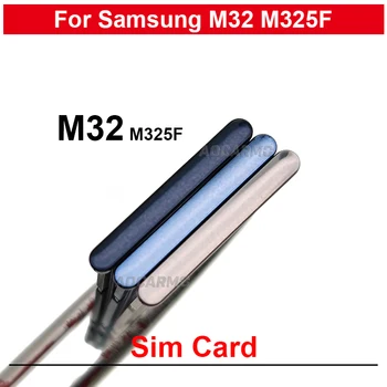 Лоток для sim-карты, держатель microSD, гнездо для Samsung Galaxy M32 M325F, Запасные части для ремонта  0