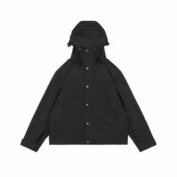 Лучшая версия 1: 1 1990 Горная куртка с вышивкой логотипа Женская Мужская ветровка Мужская водонепроницаемая куртка с капюшоном  5