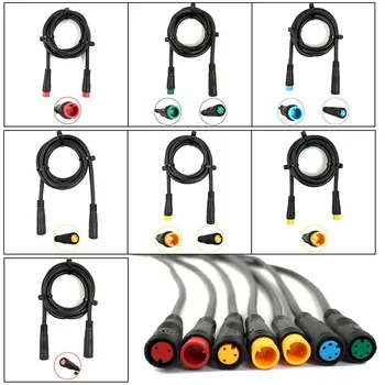 Мини-базовый разъем Julet Cable 2, 3, 4, 5, 6-контактный Кабель, Водонепроницаемый разъем для дисплея Ebike, женские и мужские Детали электрического велосипеда  2