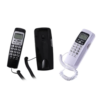 Мини-проводной телефон B666 с регулируемыми мелодиями звонка и повторным набором номера на ЖК-дисплее для пожилых людей и детей  2