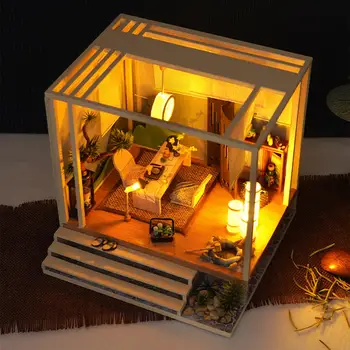 Миниатюрный кукольный домик для творчества для украшения дома  5