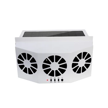 Многофункциональный автомобильный вентиляционный вентилятор Автомобильный вентилятор Портативный Компактный Угол наклона радиатора регулируется Белый  5