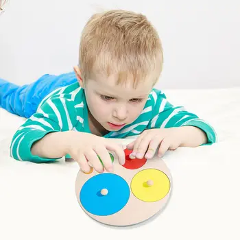 Многоцветный учебный материал Сенсорные Игрушки Захватная Доска Доска-головоломка Мозаичная панель Образование для детей раннего возраста  0