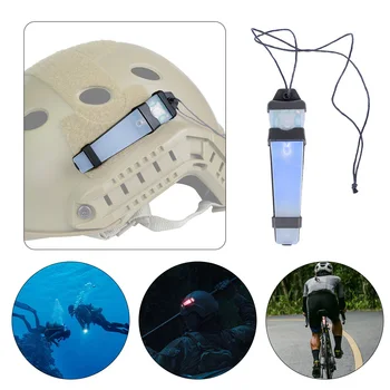 Многоцелевой защитный шлем, мигающий индикатор, Встроенная кнопка CR2032, сигнальная лампа для выживания, Водонепроницаемая лампа, уличное оборудование  5